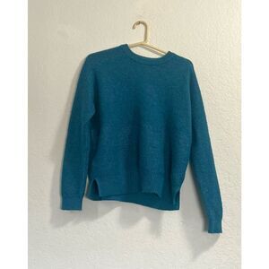 passenger designed to wander wool blend teal blue sweater XS oversized